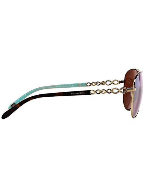 Tiffany TF3049B 6091/64 Gold TF3049B Aviator Sunglasses Lens Category 3 Lens Mi, Pale Gold, 58-12-140