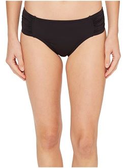 Pearl High-Waist Side-Shirred Bikini Bottom