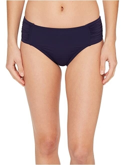 Pearl High-Waist Side-Shirred Bikini Bottom