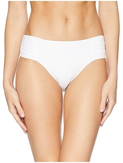 Pearl High-Waist Side-Shirred Bikini Bottom