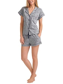 Womens 2 Piece Pajama Shorts Set