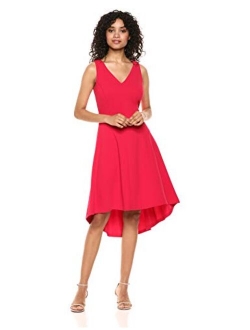 Women's High Low Fit and Flare Dress