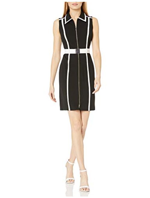 Tommy Hilfiger Women's Classic Scuba Zip Up Dress