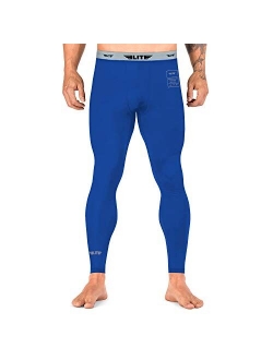 Elite Sports Men’s BJJ Spats Leggings Tights, Best Jiu Jitsu MMA no Gi spat Compression Pants for Men