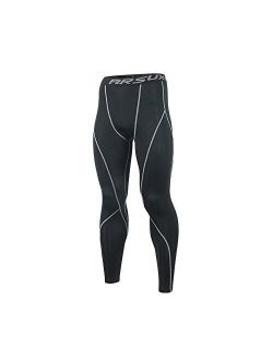 ARSUXEO Men's Compression Tights Running Pants Baselayer Legging K3