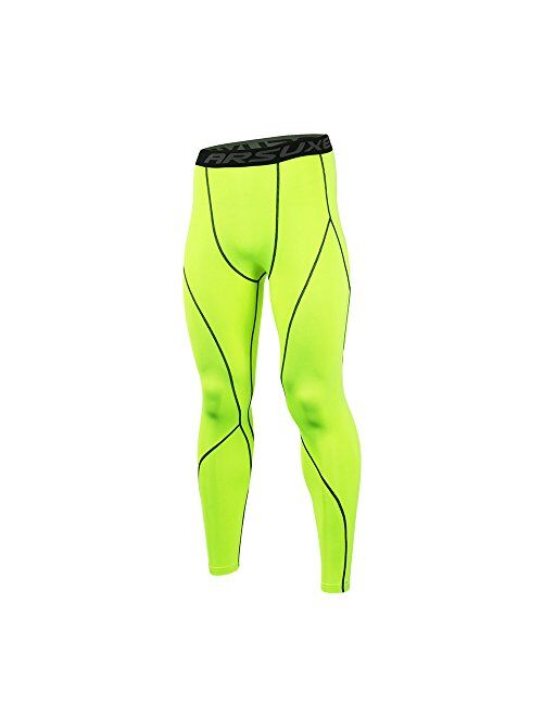 ARSUXEO Men's Compression Tights Running Pants Baselayer Legging K3