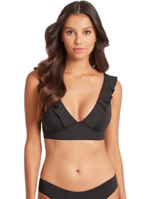 SEA LEVEL SWIM Frill Bra Bikini Top Swimsuit