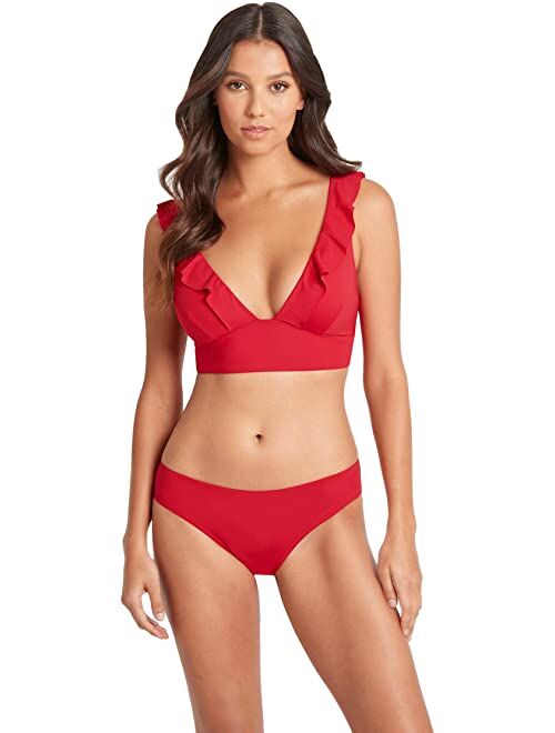 SEA LEVEL SWIM Frill Bra Bikini Top Swimsuit