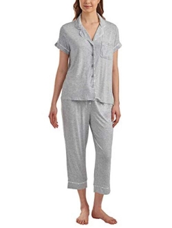 2 Piece Notch Collar Pajama Set