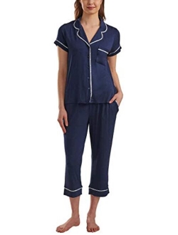 2 Piece Notch Collar Pajama Set