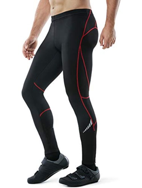 TSLA Men's Thermal Running Tights, Athletic Cycling Pants, Fleece Lined Cold Weather Outdoor Bike Bottoms