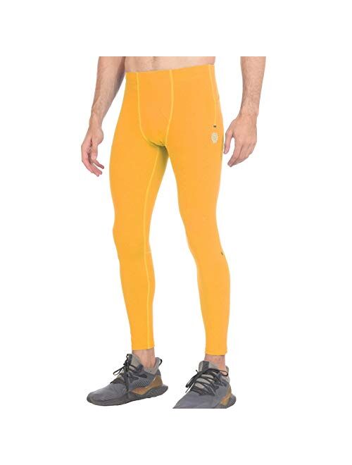 PIQIDIG Workout Leggings Yoga Pants with Pockets - Men Athletic Compression Pants Tights