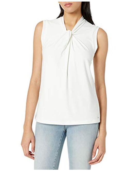 Tommy Hilfiger Women's Knot Neck Sleeveless Knit Top