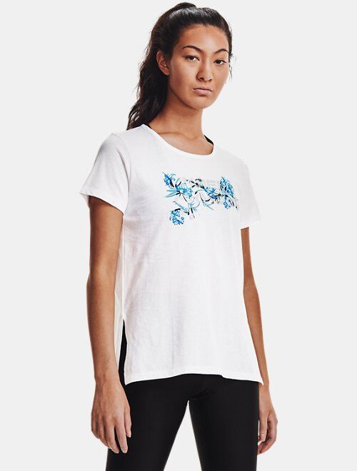 Under Armour Women's UA Floral Wordmark Graphic Short Sleeve