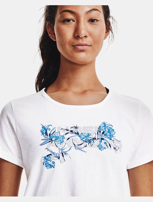 Under Armour Women's UA Floral Wordmark Graphic Short Sleeve