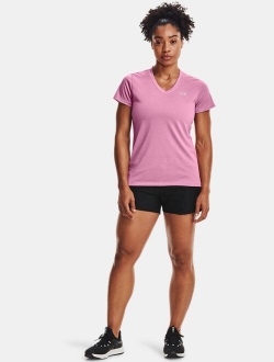 Women's UA Tech Bubble Heather Short Sleeve V-Neck