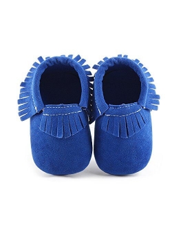 Delebao Unisex Baby Soft Sole Tassels Crib Shoes Moccasins Loafers