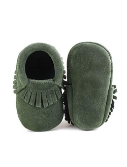 Delebao Unisex Baby Soft Sole Tassels Crib Shoes Moccasins Loafers