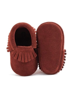 Delebao Unisex Baby Soft Sole Tassels Crib Shoes Moccasins Loafers