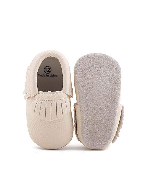 Delebao Unisex Baby Soft Sole Tassels Crib Shoes Moccasins Loafers