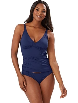 Pearl Over the Shoulder V-Neck Long Tankini