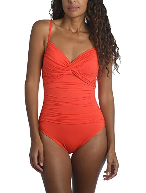 La Blanca Island Goddess Twist Front One-Piece