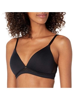 Women's Cotton Lightly Padded Wire Free Bra Mesh Detail