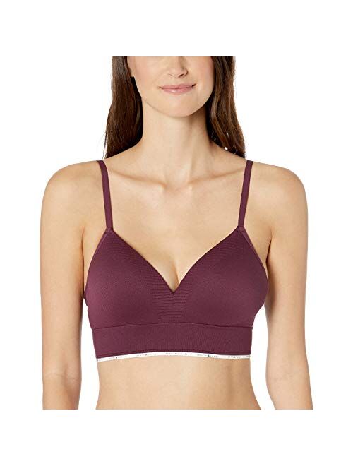 Tommy Hilfiger Women's Seamless Push-up Logo Lounge Bralette Bra