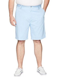 Men's Big and Tall Cotton Twill Flat Front Chino Short