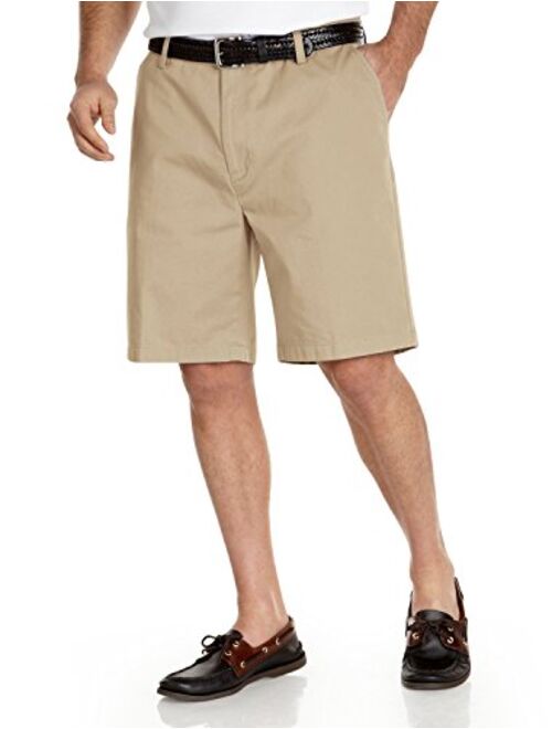 Nautica Men's Big and Tall Cotton Twill Flat Front Chino Short