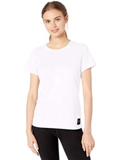 womens Premium Performance Logo Patch Crew Neck T-shirt