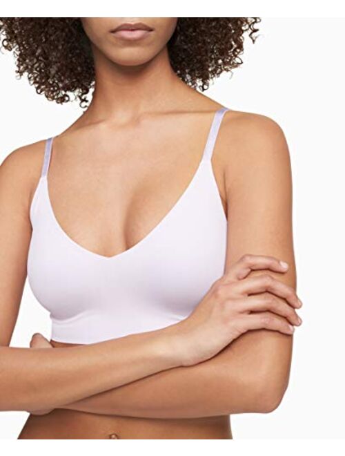 Calvin Klein Women's Invisibles Comfort Seamless Wirefree Lightly Lined Triangle Bralette Bra