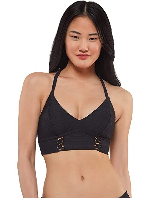 Jessica Simpson Polyester And Spandex Racerback Bikini Top