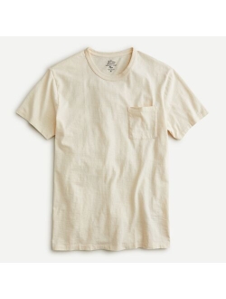 Garment-dyed slub cotton crewneck T-shirt