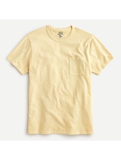 Garment-dyed slub cotton crewneck T-shirt