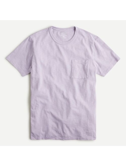 Garment-dyed slub cotton crewneck T-shirt