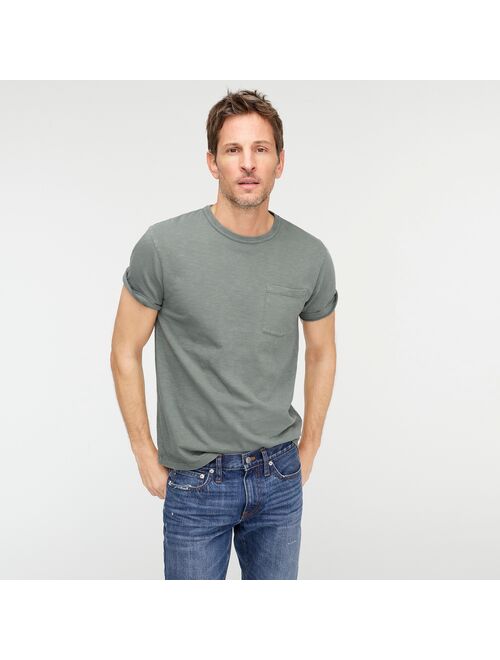 J.Crew Garment-dyed slub cotton crewneck T-shirt