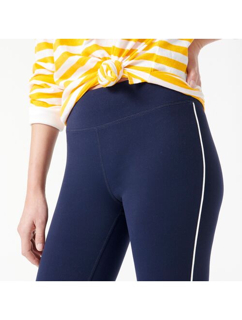 J.Crew High-rise 7/8 leggings in Signature flex with side stripe