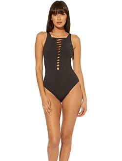 Bleu Rod Beattie Urban Goddess Knotted Front One-Piece with Removable Soft Cups