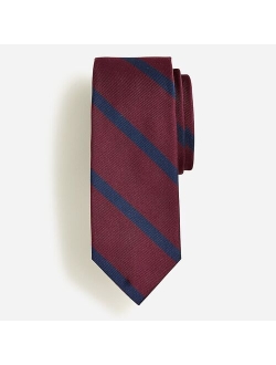 English silk tie in diagonal stripe