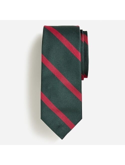 English silk tie in diagonal stripe