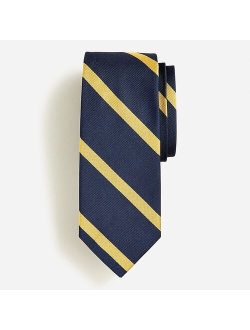 English silk tie in diagonal stripe