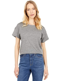 Whisper Cotton Rib-Crewneck Tee