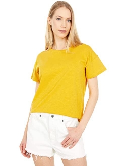 Whisper Cotton Rib-Crewneck Tee