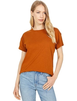 Whisper Cotton Rib-Crewneck Tee