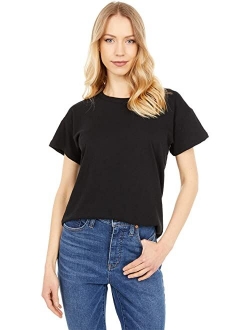 Whisper Cotton Rib-Crewneck Tee