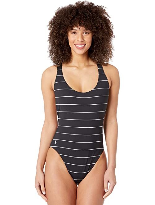 Polo Ralph Lauren Panama Stripe Low Racer One-Piece