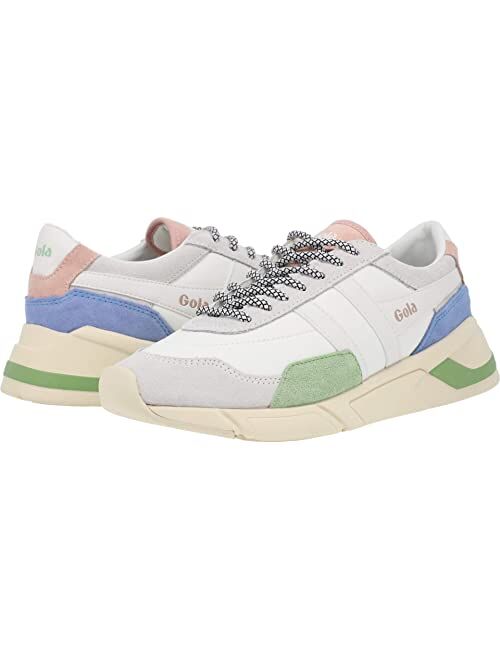 Gola Eclipse Trident White and Grey Multi Leather Sneakers