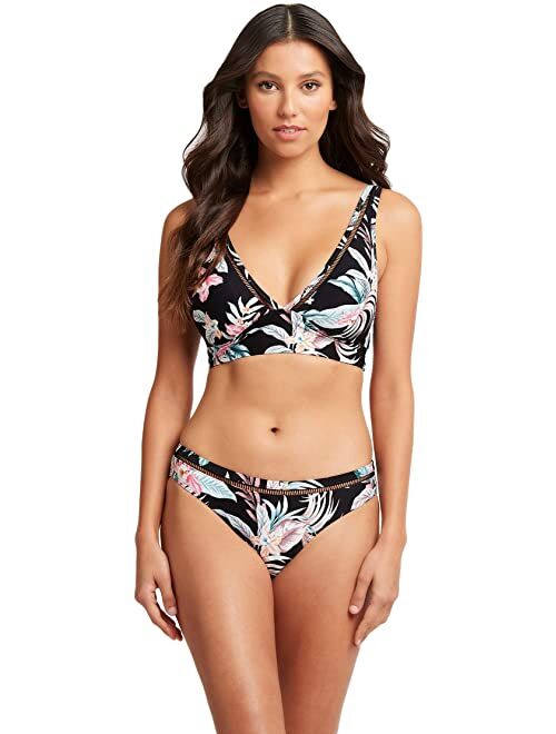 SEA LEVEL SWIM Long Line Tri Bra Bikini Top Swimsuit