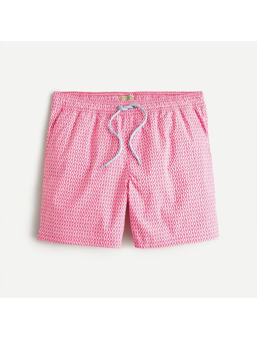 J.Crew 6" stretch swim trunk in print